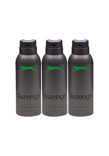 Slazenger Active Sport Yeşil Erkek Sprey Deodorant 3 x 150 ML