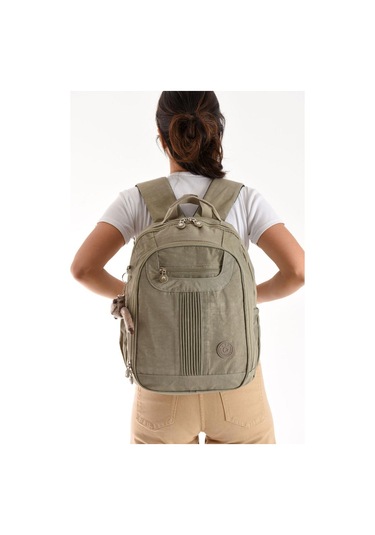 Unisex Sırt Çantası 40 30 Cm Okul Çantası Günlük Spor Çantası Klinkır Kumaş Hafif Çok Cepli Su İtici Mavi