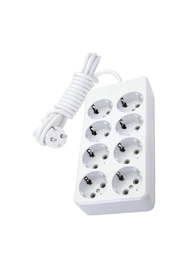 Depa Topraklı Grup Priz 8'li 2 Metre Kablolu 3 1,5