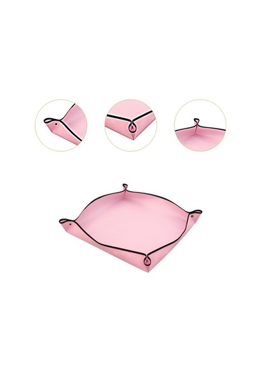 Pazly Taşınabilir Suntek Bitki Saksı Matı 50x50cm - Pembe Renk Vv