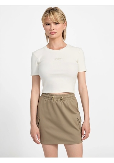 Guess Carla Kadın Krem Aktif Top V5yp08k8rt2-a10f Krem