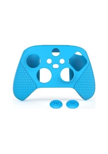 Comse Xbox Series S X Silikon Kılıf Analog Koruyucu Set Mavi