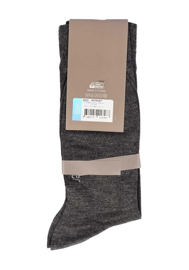 Jiber Erkek Bambu Likralı Uzun Çorap 5500 - 6 Adet Antrasit