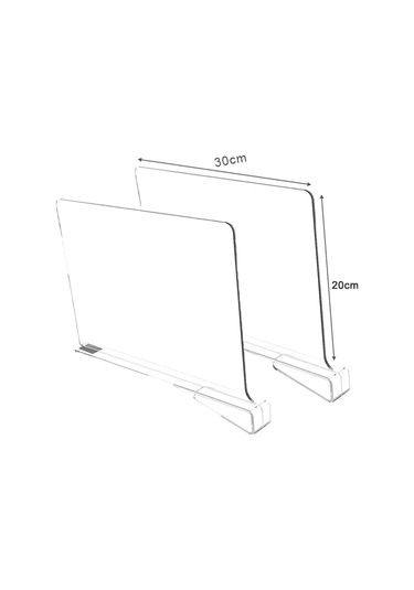 8/6/4/2 Adet Şeffaf Dolap Rafları Dolap Düzenleyici Kumaş Bölücü Beyaz