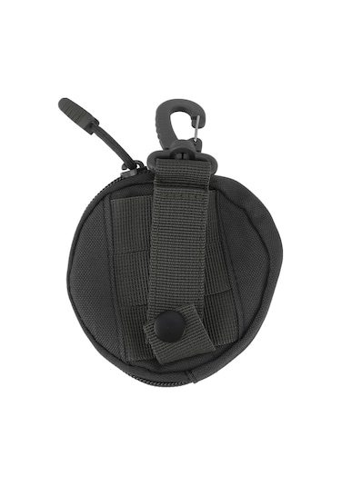 Hangfox Erkek Spor Tipi Kanvas Cüzdan, Çok Amaçlı Anahtar Kılıfı, Yüksek Kapasiteli, Düşme Engellli, Siyah Renk