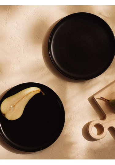 Sl Home 2 Adet Dark D 18,5 Tatlı Porselen Tabak Seti 200580856 Siyah