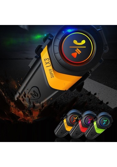 Hallow Süper Lx3 Bluetooth 5.0 İnterkom Kırmızı