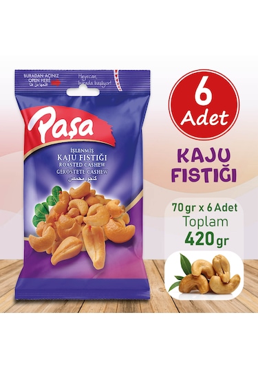 Paşa Kaju Fıstığı 6 x 70 G