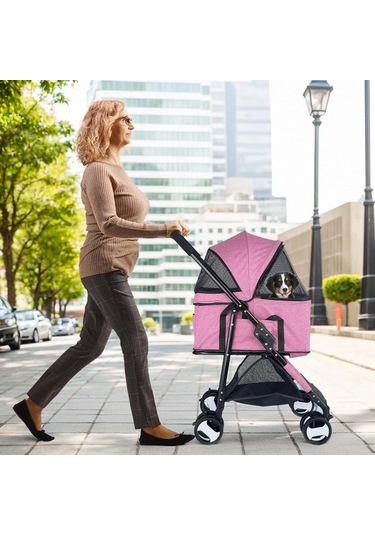 Kedi & Köpek Taşıma Arabası Dtc802-pınk