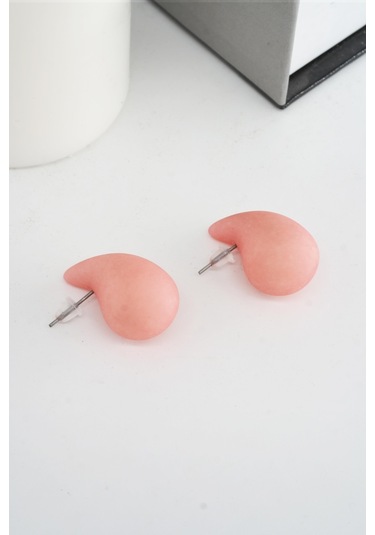 Kadın Vip Seri Su Damlası Model Küpe E. Pembe