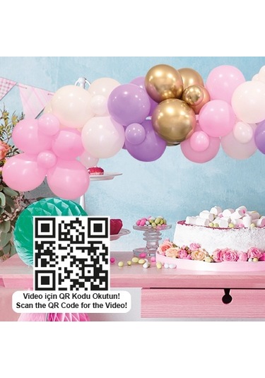 Kız Temalı Dekorasyon Balon Zincir Seti 70 Li