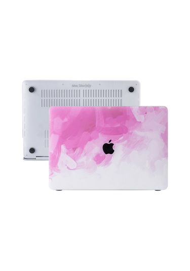 Macbook Air Kılıf 13.6 İnç M2-m3, Paint02 Touchıd'li Air M2-m3 A2681 A3113 İle Uyumlu Pembe