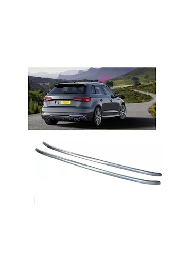 Autogp Audi A3 Tavan Çıtası Oem Mat Krom Tavan Kenar Rayı 2013+ 8v Agp-rba-2021