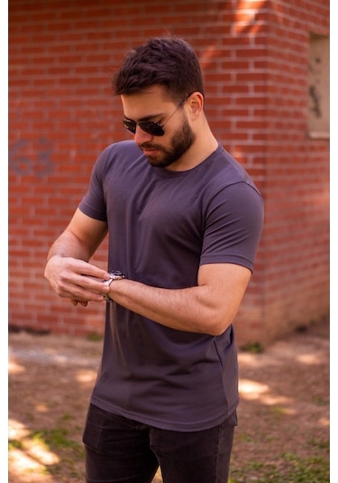 Füme Basic Rahat İnce Petek Kumaş Erkek Spor Tshirt 22Etshport