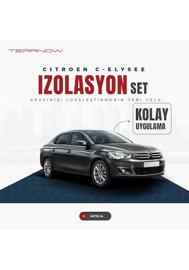 Citroen C-elysee 2012-2024 Torpido-kapı İçi Izolasyon Seti