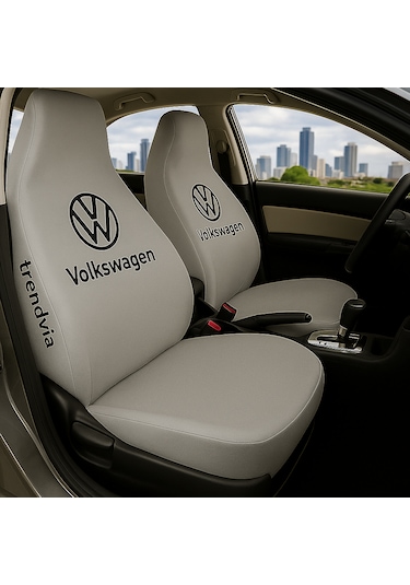 Volkswagen Uyumlu Ön Arka Koltuk Kılıfı Penye Servis Tipi Oto Koltuk Koruma Seti Gri