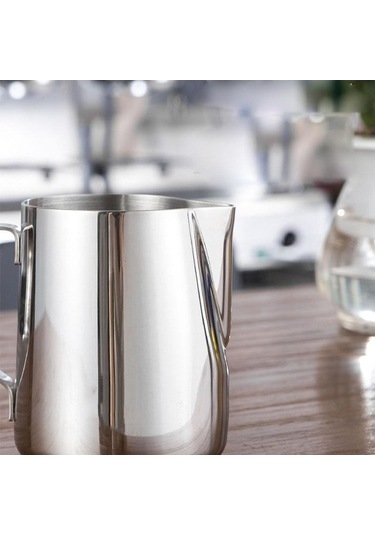 Novahub Paslanmaz Çelik Latte Köpürtücü 600ml Metal Sürahi Süt/kahve