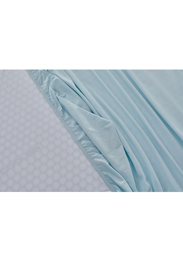 Colourful Fitted Çarşaf Çift King Size - Mavi