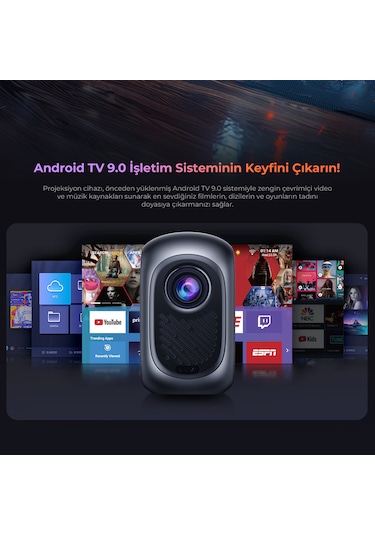 Havit PJ215 Pro Smart Android TV 9.0 4K Projeksiyon Cihazı