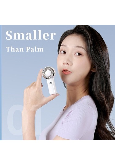 Cacaotaşınabilir Fan El Sessiz Küçük Usb 500 Mah Şarj Edilebilir Mini Boyun Fanı 4429 Pembe