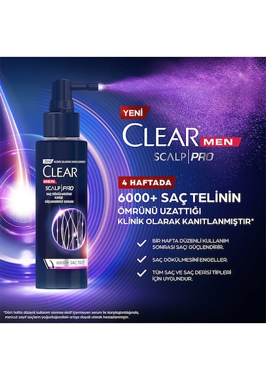 Clear Men Scalp Pro Güçlendirici Serum Saç Dökülmesine Karşı 70 Ml X2