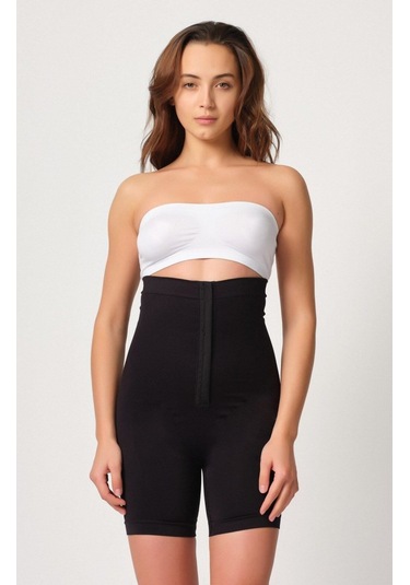 Emay Önden Agraflı Paçalı Boxer Korse 2087 Siyah