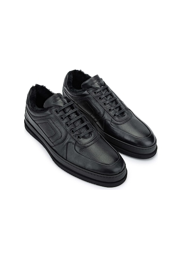 Giampiero Nicola Erkek Hakiki Deri Siyah Casual Ayakkabı 664 401110a Erk Ayk Sk24-25 Nero Siyah