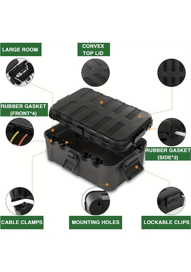 Fochsia Beyaz Renkli Outdoors Uzatma Kablosu Priz Koruma Kutusu