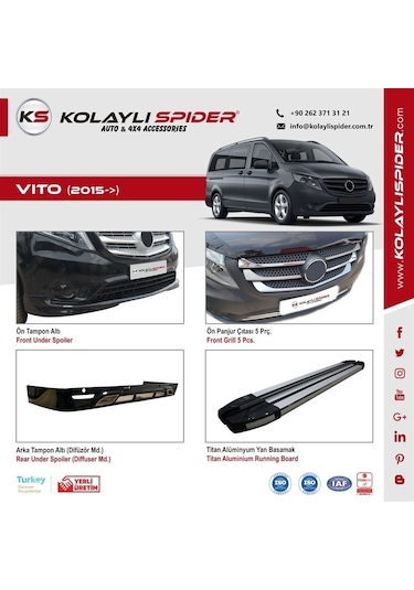Mercedes Vito Ayna Kapağı Alt Çıtası 2 Prç 2015 Ve Sonrası