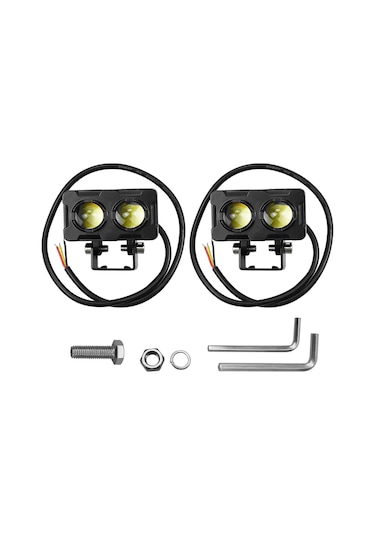 Youtek 12-85v Alüminyum Araç Led Farları, 45w Beyaz/30w Sarı Işık, Ip65 Su Geçirmez, Kol Saçma, Çiftli Paket Siyah