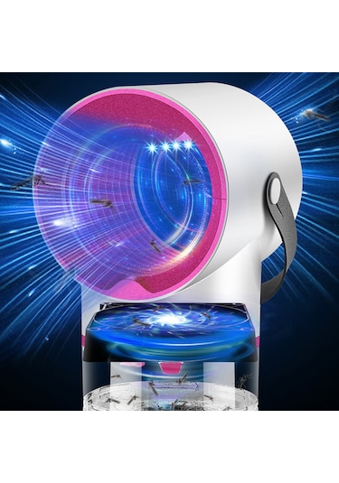 Tenfowee Usb Şarjlı Sessiz Sinek Yakalama Lambası - Ev Ve Yatak Odası İçin Portatif Sivrisinek Tuzağı İnci Beyaz Diğer