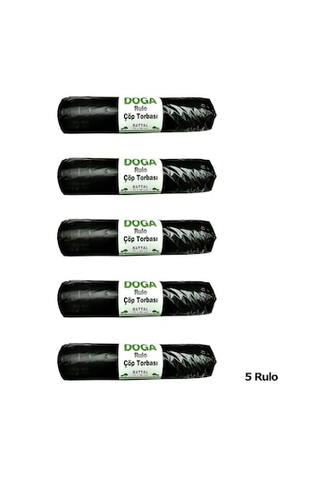 Ecoplast Battal Boy Siyah Çöp Torbası Poşeti - 300 G - 75 x 90 CM / 10 Adetlik 5 Rulo