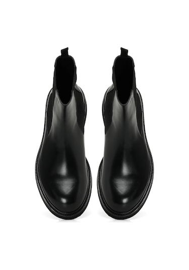 İnci Gerona U Siyah Erkek Hakiki Deri Klasik Bot Siyah