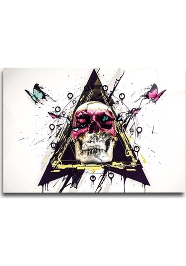 Eğlenceli Iskeletor Cam Tablo