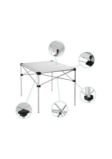 King Camp Alüminyum Katlanabilir Masa Gri