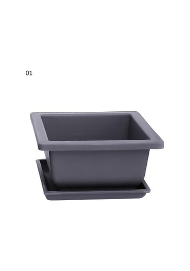 Etli Saksı Kare Dikdörtgen Plastik Bonsai Saksı Bahçe Aracı 1
