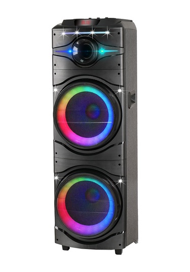 Rgb Işıklı Kablosuz Hoparlör, Karaoke Mikrofonlu, Dev Sesli Dijital Led Göstergeli Parti Canavarı