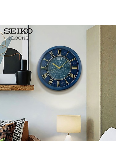 Seiko Qha013l Duvar Saati Mavi