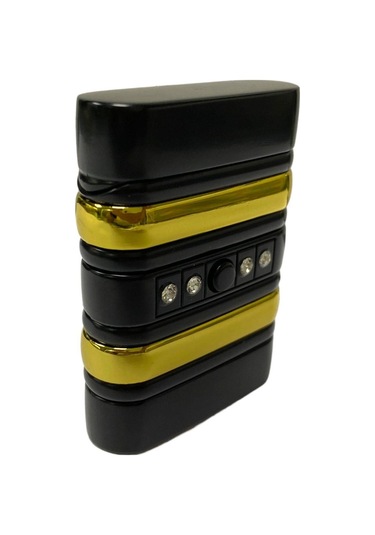 Shayu Pürmüzlü Çakmak Füme Sarı Zirkon Taşlı Füme - Sarı