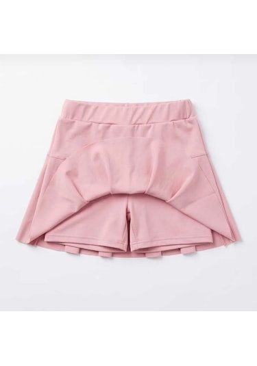 Nurbebe Şort Etekli Crop Kız Çocuk Sporcu Takım Pembe