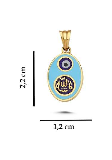 Dua Mineli Altın Kolye Ucu Ah26