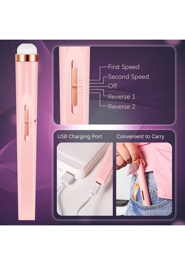 Lulaa Taşınabilir Tırnak Törpüsü Bakımı Elektrikli Tırnak Matkap 5 Ek Matkap Pink-1