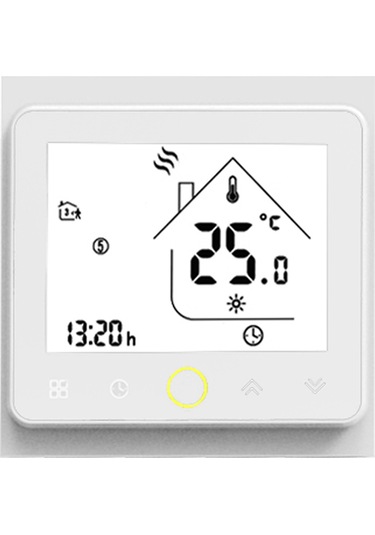 Lemestar Beyaz Su Vantilatörü Akıllı Sıcaklık Kontrol Cihazı Bht-002-ga Modelleri Ev Isıtma Termostatı