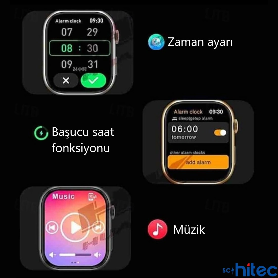 Schitec Watch HK9 Mini Amoled Ekran Android İos Uyumlu Akıllı Saat