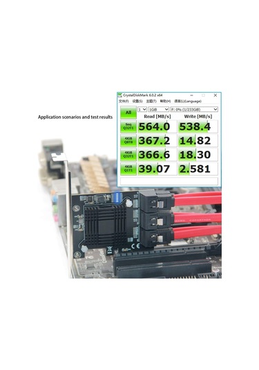 Genişletme Kartı, Masaüstü Pcı-e-sata3.0 Genişletme Kartı 6 Bağlantı Noktası, Destek Macos, Windows7/8/10