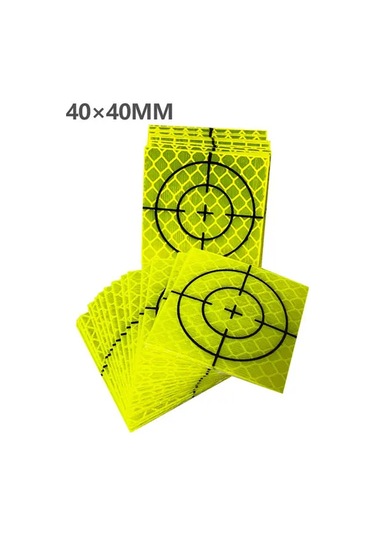 Snapbuy Floresan Yeşil Reflektör Levha 100 Adet, Toplam İstasyon Hedefi 20/30/40/50/60mm Gümüş