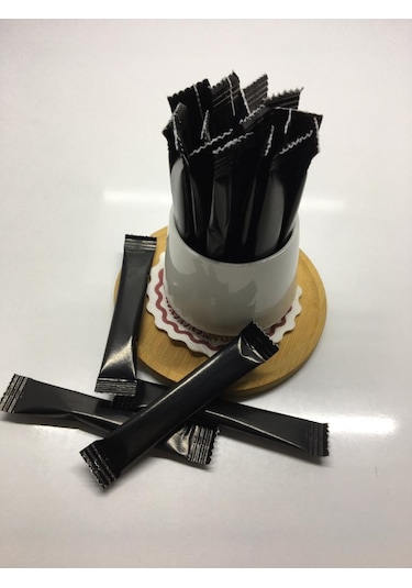 Merpak Ambalaj Siyah Baskılı Stick Toz Şeker 2000 x 3 G