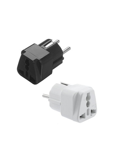 Symbee Siyah Avrupa Standartı Adaptör - 10a/16a Akım, 250v Gerilim, 2800w Güç - Ev Ve Seyahat İçin Evrensel Fiş Dönüştürücü