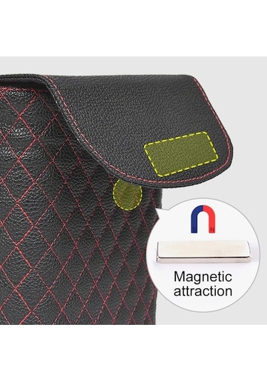 Createtech Saklama Kutusu Koltuk Askısı Çöp Torbe Beige Araç İçi Düzen