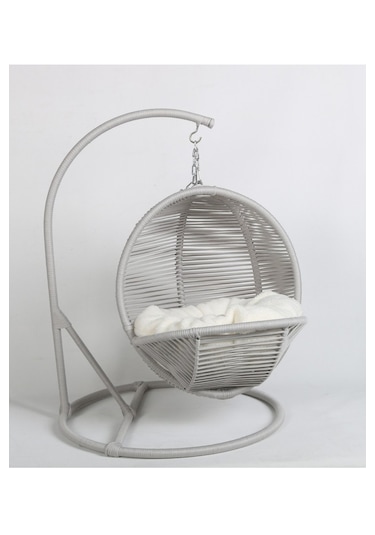 Reyo Pet Lüxperi Kedi Salıncağı & Kedi Yatağı & Kafesi 38x45x65 Cm Açık Gri